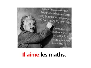 Il aime les maths.
 