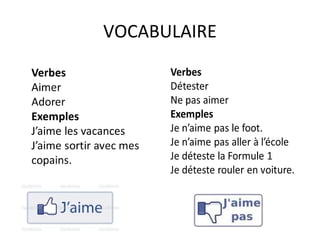 VOCABULAIRE
 