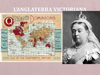 • El gran vencedor en les lluites que va provocar la Revolució
francesa entre 1789 i 1815 va ser el Regne Unit, els
governants del qual van veure definitivament imposat l'ordre
internacional que havien volgut des del segle XVIII; aquest es
basava en l'equilibri continental europeu i el predomini anglès
en l'oceà. És aquesta l'època de formació del segon imperi
colonial britànic ( la gran expansió colonial i imperial.) El
regnat de Victoria I (1837-1901), es conegut com l'era
victoriana. Durant el seu regnat, Regne Unit va aconseguir la
màxima expansió territorial i va consolidar el seu
desenvolupament industrial. es converteix en la primera
potència econòmica i naval del món.
 