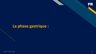 FR
Ajouter un pied de page 23
La phase gastrique :
 