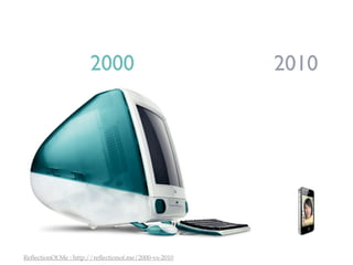 2000                            2010




ReﬂectionOf.Me : http://reﬂectionof.me/2000-vs-2010
 