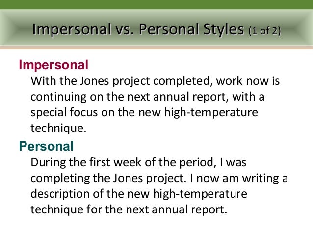 Personal tone in writing image