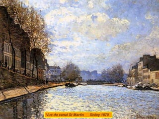 Vue du canal St Martin  Sisley 1870 
