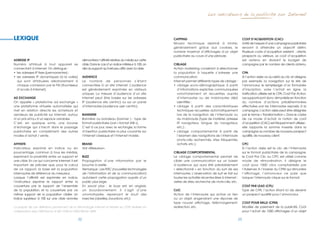 Les indicateurs de la publicité sur Internet




leXiQUe                                                                                                      CAPPING                                                 COUT D’ACQUISITION (CAC)
                                                                                                             Moyen technique destiné à limiter,                      Unité	de	mesure	d’une	campagne	publicitaire	
                                                                                                             généralement grâce aux cookies, le                      servant à atteindre un objectif défini.
                                                                                                             nombre maximal d’affichages d’un objet                  Plusieurs coûts d’acquisition existent : clients,
                                                                                                             publicitaire au cours d’une période.                    prospects ou visiteurs. Le coût d’acquisition
ADRESSE IP                                              démontrera l’affinité relative du média sur cette                                                            est obtenu en divisant le budget de
Numéro attribué à tout appareil se                      cible. Dans le cas d’un indice inférieur à 100, on   CIBLAGE                                                 campagne par le nombre de clients obtenu.
connectant à Internet. On distingue :                   dira du support qu’il est peu affin avec la cible.   Action marketing consistant à sélectionner
•	 	es	adresses	IP	fixes	(permanentes)	;
   l                                                                                                         la population à laquelle s’adresse une                  CPA
•	 	es	 adresses	 IP	 dynamiques	 (à	 la	 volée)	
   l                                                    AUDIENCE                                             communication.                                          Si l’action visée va au-delà du clic et désigne,
   qui sont attribuées aléatoirement à                  Le nombre de personnes s’étant                       Internet permet différents types de ciblage :           par exemple, la navigation sur le site de
   chaque connexion par le FAI (fournisseur             connectées à un site internet. L’audience            •	 	 iblage	 socio-démographique	 à	 partir	
                                                                                                                c                                                    l’annonceur, le remplissage d’un formulaire
   d’accès à Internet).                                 est généralement exprimée en visiteurs                  d’informations explicites communiquées               d’inscription, voire l’achat en ligne, la
                                                        uniques. La mesure d’audience d’un site                 volontairement et recueillies auprès                 tarification utilisée est le CPA, Coût Par Action.
AD EXCHANGE                                             internet peut être basée sur les adresses               d’internautes ou de mobinautes déjà                  Les supports sont donc rémunérés en fonction
On appelle « plateforme ad exchange »                   IP (audience site centric) ou sur un panel              identifiés	;                                         du nombre d’actions prédéterminées
une plateforme virtuelle automatisée qui                d’internautes (audience user centric).               •	 	 iblage	 à	 partir	 des	 caractéristiques	
                                                                                                                c                                                    effectuées par les internautes exposés à la
met en relation directe les acheteurs et                                                                        techniques recueillies automatiquement               campagne. L’action visée peut être désignée
vendeurs de publicité sur Internet, autour              BANNIERE                                                lors de la navigation de l’internaute ou             par le terme « Transformation ». Dans le cadre
d’un prix et/ou d’un espace variables.                  Bannière ou bandeau (banner ) : type de                 du mobinaute (type de matériel, adresse              de ce mode d’achat, la notion de coût
C’est, en quelque sorte, une bourse                     format publicitaire (voir « format IAB »).              IP navigateur, langue du navigateur,
                                                                                                                  ,                                                  d’acquisition (CAC) est fréquemment utilisée :
d’échange qui s’inscrit dans le paysage                 C’est à ce jour, avec le rectangle, la forme            etc.)	;                                              elle rapporte la somme investie dans la
publicitaire en complément des autres                   d’insertion publicitaire la plus courante sur        •	 	 iblage	 comportemental	 à	 partir	 de	
                                                                                                                c                                                    campagne au nombre de nouveau prospect
modes d’achat / vente.                                  l’Internet classique et l’Internet mobile.              l’examen des navigations de l’internaute             qualifié, de nouveau client.
                                                                                                                (mots-clés recherchés, sites fréquentés,
AFFINITE                                                BRAND                                                   achats, etc.).                                       CPC
Indicateur, exprimé en indice ou en                     Voir «Mesureur».                                                                                             Si l’action visée est le clic de l’internaute
pourcentage, commun à tous les médias,                                                                       CIBLAGE COMPORTEMENTAL                                  sur le format publicitaire de la campagne,
exprimant la proximité entre un support et              BUZZ                                                 Le ciblage comportemental permet de                     le Coût Par Clic ou CPC est utilisé comme
une cible. En ce qui concerne Internet, il est          Propagation d’une information par le                 cibler une communication sur un bassin                  mode de rémunération. Il désigne le
important de préciser que, pour le calcul               bouche à oreille.                                    d’audience qui aura été préalablement                   coût pour 1000 clics comptabilisés par
de ce rapport, la base est la population                Remarque : Les NTIC (nouvelles technologies          « sélectionné » en fonction du surf de ses              l’Adserver. A l’inverse du CPM qui rémunère
internautes de référence du mesureur.                   de l’information et de la communication)             internautes. L’observation de surf se fait sur          l’affichage, l’annonceur ne paie que
Lorsque l’affinité est exprimée en indice,              autorisent cette propagation auprès d’un             toutes les activités récentes liées à Internet :        lorsque l’internaute clique sur le format.
l’indicateur exprime le rapport entre la                public plus large.                                   visites de sites, recherche de mots-clés, etc.
couverture par le support de l’ensemble                 En savoir plus : le buzz est, en anglais,                                                                    COUT PAR LEAD (CPL)
de la population, et la couverture par ce               un bourdonnement. Il s’agit d’une                    CLIC                                                    Type de CPA, l’action étant ici de devenir
même	 support	 de	 la	 population	 ciblée.	 Un	         onomatopée, reprenant le bruit des                   Action de l’internaute qui active un lien               un prospect qualifié pour l’annonceur.
indice supérieur à 100 sur une cible donnée             insectes (abeilles, bourdons, etc).                  ou un objet, engendrant une réponse de
                                                                                                             type nouvel affichage, téléchargement,                  COUT POUR MILLE (CPM)
La plupart de ces définitions proviennent de la Terminologie Internet et Mobile du CESP, réalisée en         redirection, etc.                                       Modèle de paiement de la publicité. Coût
collaboration avec l’IAB France, le SRI, l’UDA et l’UDECAM en 2008                                                                                                   pour l’achat de 1000 affichages d’un objet

                                                   22                                                                                                           23
 