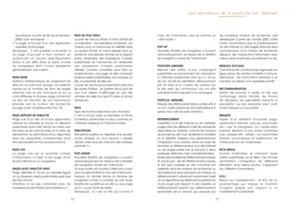 Les indicateurs de la publicité sur Internet




   dynamique à partir de fils de syndication         PART DE VOIX (PDV)                                  l’insu de l’internaute, cela se nomme un              de nombreux moteurs de recherche, s’est
   (RSS);	(voir	remarque);                           La part de voix (ou Share of Voice (SoV)) est       « Site under ».                                       développé à partir de l’année 2000. Cette
•	 	a	 page	 d’accueil	 d’un	 site,	 également	
   l                                                 un indicateur - non spécifique à Internet - qui                                                           notion sous-entend que le positionnement
   appelée Home page.                                mesure, pour un annonceur, sa visibilité dans       POP-UP                                                du site Internet ou des pages dans les «liens
Remarque : Il est possible d’accéder à               un univers donné. Le calcul repose, pour un         Nouvelle fenêtre de navigateur s’ouvrant              commerciaux» d’un moteur de recherche
sa page d’accueil à tout moment en                   univers et une période donnés, sur le rapport       automatiquement au-dessus de la fenêtre               dépend des transactions effectuées avec
actionnant un bouton spécifiquement                  entre l’ensemble des impressions d’objets           de navigation active de l’internaute.                 celui-ci, selon le principe du paiement au clic.
prévu à cet effet dans la barre d’outils             publicitaires de l’annonceur et l’ensemble
du navigateur, dont l’icône représente               des impressions d’objets publicitaires              POSTVIEW (MESURE)                                     RESEAUX SOCIAUX
généralement une maison.                             diffusés. L’univers considéré peut être un          Mesure des effets d’une campagne                      Communautés d’internautes regroupés en
                                                     emplacement, une page (si elle comporte             publicitaire qui proviennent de l’exposition          ligne autour de centres d’intérêt communs.
PAGE RANK                                            plusieurs objets publicitaires), une rubrique, un   à l’élément publicitaire sans qu’il y ait eu          Remarque : les informations relatives à un
Système mathématique de classement de                site, un ensemble de sites, etc.                    de clic. Se fait en identifiant ultérieurement        membre du réseau sont appelées «profil».
sites mis au point par Google. Ce système            La part de voix trouve son pendant dans tous        par le biais d’un cookie, les visiteurs sur
repose sur le nombre de liens de pages               les autres médias : on parlera de la part de        le site web de l’annonceur qui ont été                RECOMMANDATION
externes vers le site concerné et sur la             voix d’un réseau d’affichage sur une ville          précédemment exposés à la campagne.                   Notion de bouche à oreille. Le fait que
note attribuée à chaque page contenant               donnée, de celle d’un spot TV dans un écran                                                               l’entourage (amis, famille), les forums
ce lien, en fonction de son importance               donné, etc.                                         POSTCLIC (MESURE)                                     de discussion, les spécialistes impacte la
évaluée par le moteur de recherche                                                                       Mesure des effets publicitaires consécutifs à         perception qu’une personne peut avoir
Google (note comprise entre 0 et 10).                PAVE                                                un clic. Cette mesure se fait habituellement          d’une marque ou d’un produit.
                                                     Type de format publicitaire (voir «format»).        grâce aux outils de web analytics.
PAGE SUPPORT DE PUBLICITE                            C’est à ce jour, avec la bannière, la forme                                                               REQUETE
Page vue d’un site ou d’une application              d’insertion publicitaire la plus courante sur       REFERENCEMENT                                         Appel d’un élément (nouvelle page,
Internet sur laquelle se trouve un élément           l’Internet classique et l’Internet mobile.          Indexation d’un site Internet ou de certaines         application Internet, pop-up, pop-under,
publicitaire ayant été vendu au moins une                                                                pages dans les différents outils de recherche         etc.) par le navigateur ou l’application
fois dans les six mois écoulés (à la date de         PERCEPTION                                          disponibles sur Internet, comme les moteurs           Internet, résultant d’une action volontaire
déclaration du périmètre) et/ou disponible           Perception positive ou négative d’un produit,       de recherche, afin d’en améliorer la notoriété        (clic,	adresse	URL	,	refresh	)	ou	involontaire	
dans les plaquettes commerciales (hors               d’une marque ou d’un service. « Quelle              et la visibilité. Désigne plus généralement           (refresh automatique et redirection) de
liens sponsorisés et hors autopromotion).            opinion avez-vous de chacune des marques            l’indexation d’un contenu dans une base de            l’internaute (ou du mobinaute).
                                                     suivantes ? »                                       données. Le référencement d’un site Internet
PAGE VUE                                                                                                 ou de pages passe par le recours à deux               RICH MEDIA
La page vue est la quantité unitaire                 POP-UNDER                                           pratiques distinctes mais complémentaires :           Format multimédia et interactif (type
d’information, il s’agit d’une page (d’un            Nouvelle fenêtre de navigateur s’ouvrant            les liens sponsorisés et le référencement naturel.    vidéo) exploitable sur le Web. Ces formats
écran) affiché sur un navigateur.                    automatiquement en dessous de la fenêtre            En savoir plus : est dit référencement naturel,       permettent l’intégration de différents
                                                     de navigation active de l’internaute.               le fait que l’adresse du site concerné soit           éléments : sons, vidéos, photos…s’appuyant
PAGES AVEC PUBLICITE (PAP)                           Le pop-under est souvent utilisé pour ouvrir        présente dans les moteurs de recherche ou             sur l’utilisation d’animations.
Page affichée à l’écran sur laquelle figure          une nouvelle fenêtre à l’insu de l’internaute :     annuaires sans avoir dû payer ces moteurs. Le
un ou plusieurs objets publicitaires quel que        lorsque ce dernier ferme sa fenêtre de              référencement naturel est notamment basé              R.O.I.
soit leur format.                                    navigation active, il constate qu’une autre         sur un algorithme qui détermine la pertinence         Retour sur investissement : le ROI est un
Attention à ne pas confondre avec les                fenêtre est ouverte sur un site ou une page         d’une page par rapport à une requête. Le              pourcentage qui mesure le montant
impressions publicitaires (ad impressions ).         qu’il n’a pas choisi de visiter.                    référencement payant (ou référencement                d’argent gagné par rapport à un
                                                     Remarque : si c’est un site qui s’ouvre à           sponsorisé) est un service qui, proposé par           investissement publicitaire.

                                                30                                                                                                        31
 