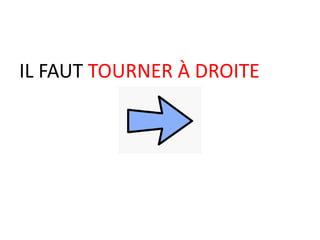 IL FAUT TOURNER À DROITE
 