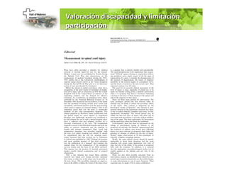 Valoración discapacidad y limitación
participación
 