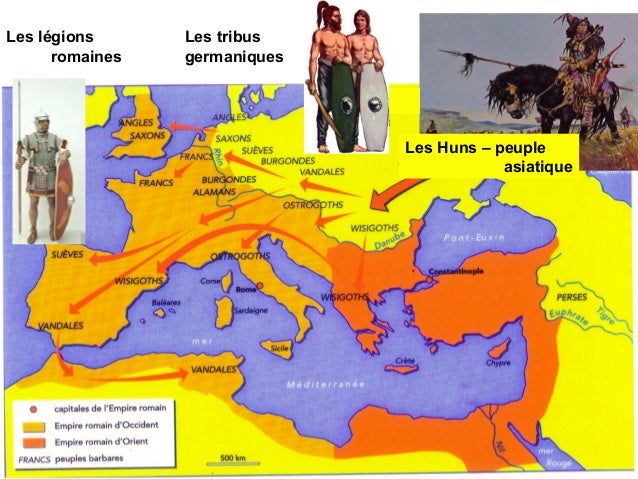 HISTOIRE ABRÉGÉE DE L'ÉGLISE - PAR M. LHOMOND – France - année 1818 (avec images et cartes) Les-invasions-barbares-diaporama-21-638
