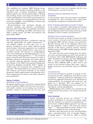 This established the Canadian OBPI Working Group.
The group’s tasks included: providing feedback on the
systematic review ...