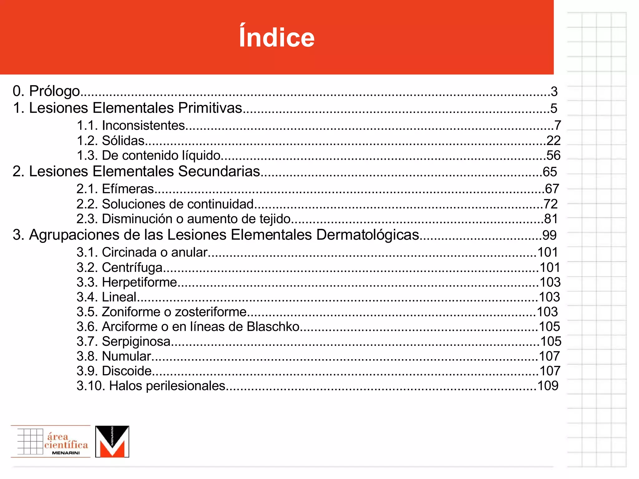 lesiones elementales dermatologia | PPS