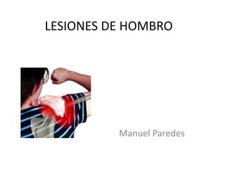 LESIONES DE HOMBRO Manuel Paredes 