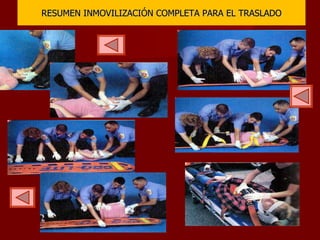 RESUMEN INMOVILIZACIÓN COMPLETA PARA EL TRASLADO 