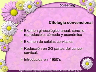 Lesiones PreCancerosas de Cervix