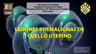 Universidad de Carabobo
Facultad de Ciencias de la Salud
Escuela de Medicina “Dr. Witremundo Torrealba”
Sede Aragua
Abril, 2013
1
 
