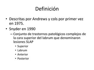 Definición 
• Descritas por Andrews y cols por primer vez 
en 1975. 
• Snyder en 1990 
– Conjunto de trastornos patológico...