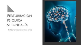 Perturbación
psíquica
secundaría
Daño en el sistema nervioso central
 