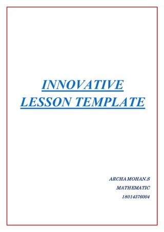 innovative lesson plan | DOCX