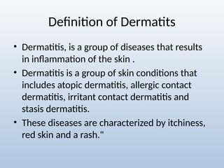 Lesions and Abrasions, Alopecia, Dermatitis and Eczema.pptx