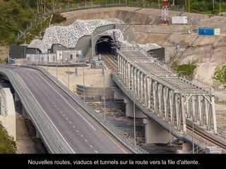 Nouvelles routes, viaducs et tunnels sur la route vers la file d'attente.

 