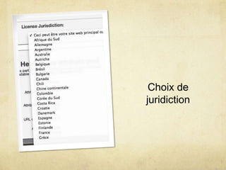 Choix de
juridiction
 