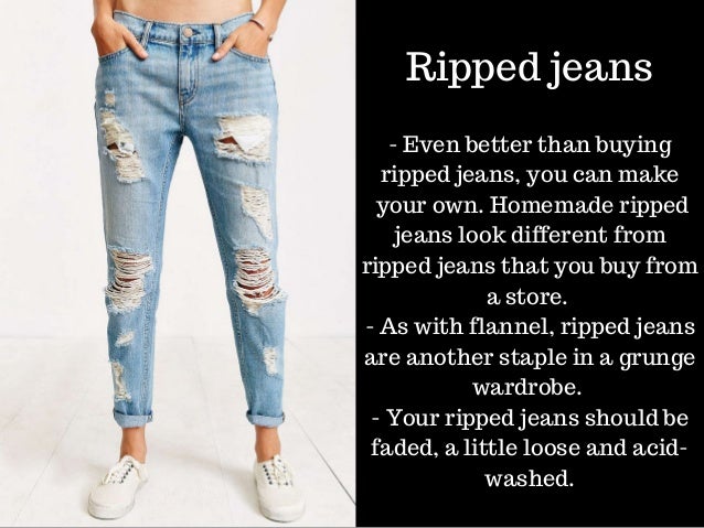 grunge ripped jeans
