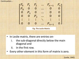 Importance of Leslie Matrix and age distribution towards population ...