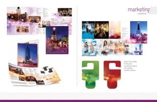 marketing
                                                                                  collateral




                                                            Client: Me by Melia
                                                            Art Director
                                                            marketing materal,
                                                            Ad creatives
                                                            location material

Lorem ipsum doLor sit amet.   Lorem ipsum doLor sit amet.
 