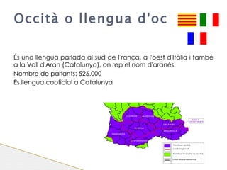 Les llengües que s'inclouen són: 1.  E l portuguès, parlat a Portugal i Brasil (200 milions de parlants) 2. El gallec, parlat a Galícia. (2,5 milions de parlants) Es una llengua cooficial, juntament amb el castellà Galaicoportuguès 