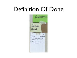 Definition Of Done
 