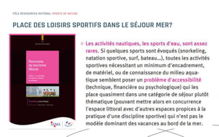PLACE DES LOISIRS SPORTIFS DANS LE SÉJOUR MER?
 