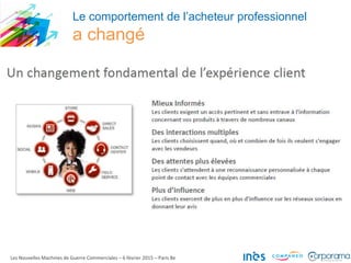 Le comportement de l’acheteur professionnel
a changé
Les Nouvelles Machines de Guerre Commerciales – 6 février 2015 – Paris 8e
 