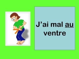 J’ai mal au
  ventre
 