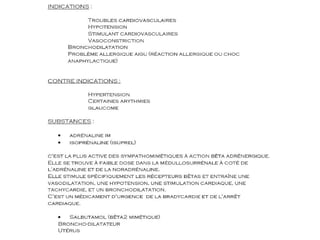 LES MÉDICAMENTS DU système nerveux autonome