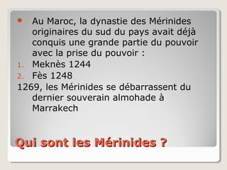 Les merinides zianides hafsides | PPT
