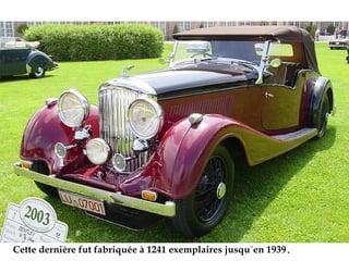 Cette dernière fut fabriquée à 1241 exemplaires jusqu´en 1939.
 