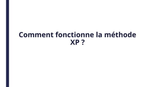 Comment fonctionne la méthode
XP ?
 