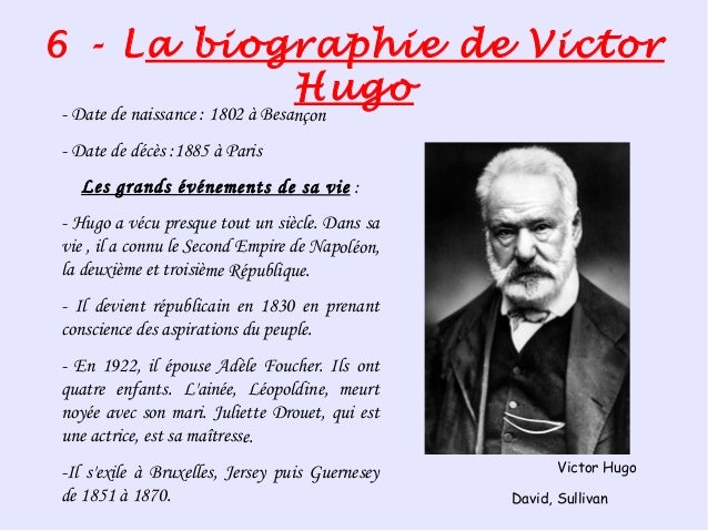 biographie victor hugo 4eme