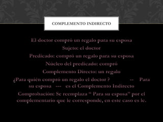 COMPLEMENTO INDIRECTO
 