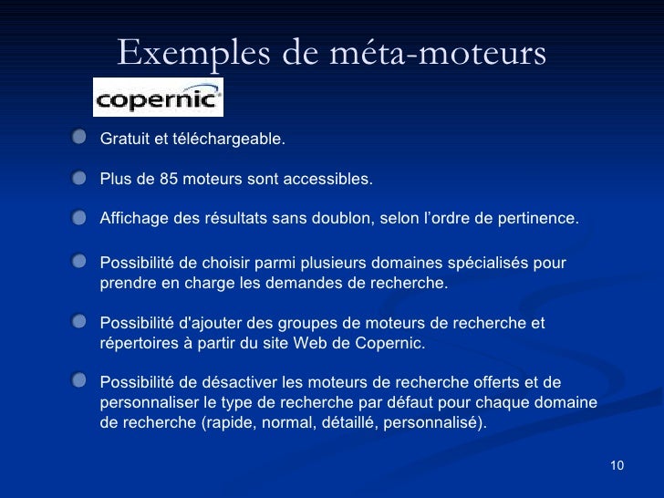 Les méta moteurs de recherche