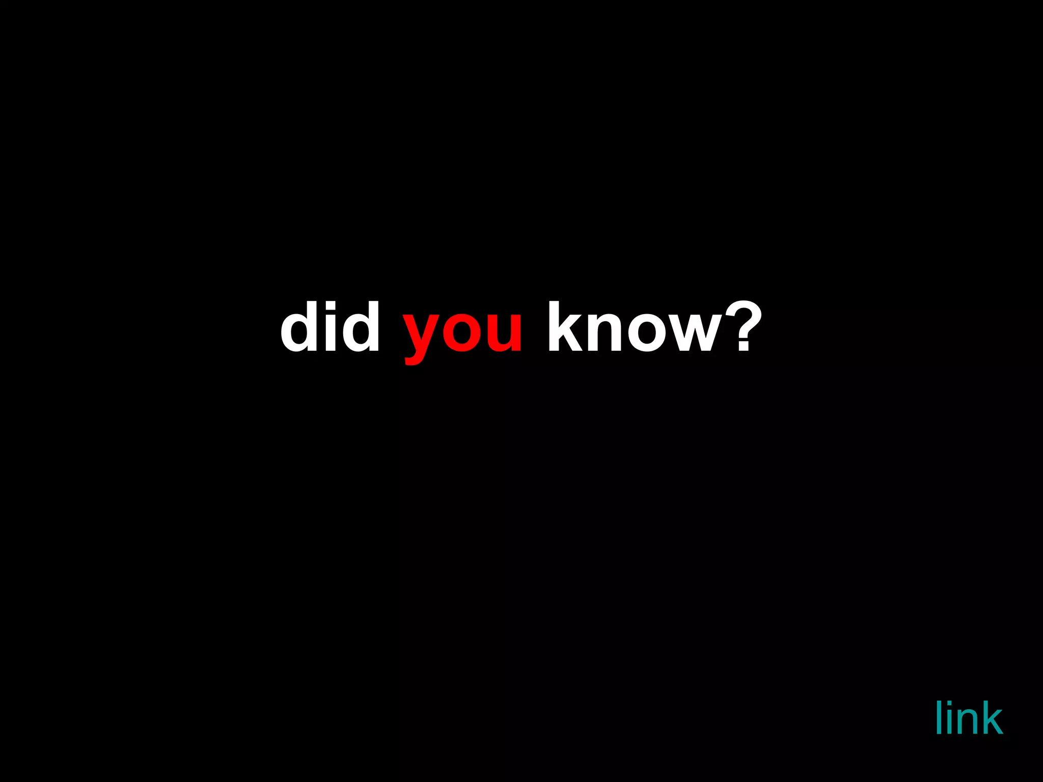 did  you  know? link 