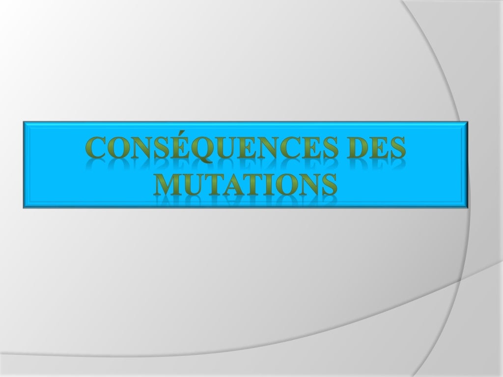Les mutations