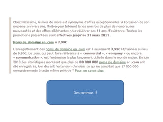 Des promos !!
 