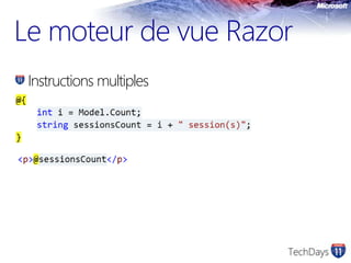 Le moteur de vue Razor Instructions multiples