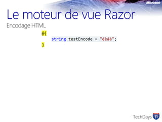 Le moteur de vue Razor Encodage HTML