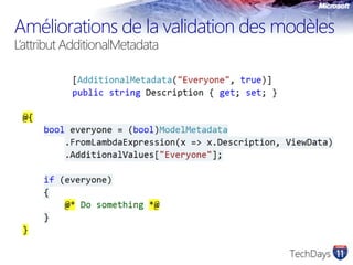 Améliorations de la validation des modèlesL’attributAdditionalMetadata