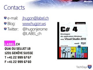 Contactse-mail:	jhugon@label.chBlog:www.hugon.wsTwitter:	@hugonjerome		@LABEL_ch