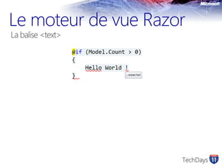 Le moteur de vue Razor  La balise <text>