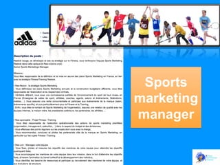 Sports
marketing
manager

 