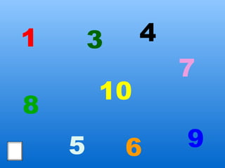 1       3    4
                 7
        10
8
    5       6    9
 