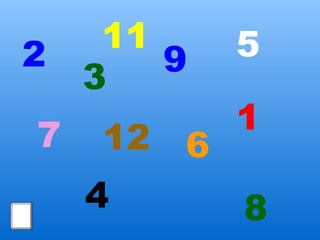 11      5
2       9
    3
7            1
    12   6
    4        8
 